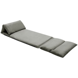 Vidaxl - Chaise de pont d'un sol pliant en microfibre rembourré de différentes couleurs Couleur : Gris foncé