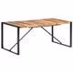 vidaXL Table à manger 180x90x75 cm bois massif - TU