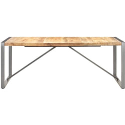 Table à manger 200x100x75 cm Bois de manguier massif brut