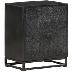 Vidaxl - Table de chevet Noir 40x30x50 cm Bois d'acacia et de manguier