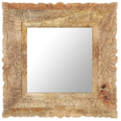 vidaXL Miroir Bois de manguier massif 50x50 cm