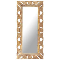 vidaXL Miroir sculpté - Bois de manguier