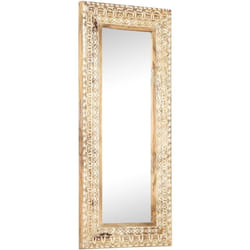 Vidaxl - Miroir sculpté à la main 110x50x2,6 cm Bois de manguier solide