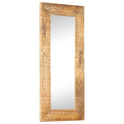 VidaXL Miroir mural sculpté - Bois de manguier
