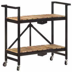 vidaXL Chariot de cuisine 87x36x81 cm Bois massif de manguier