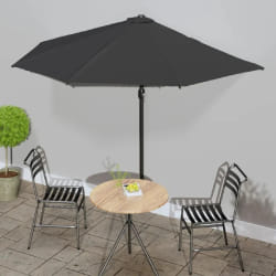 vidaXL Parasol de balcon 300x155x223cm Demi Noir