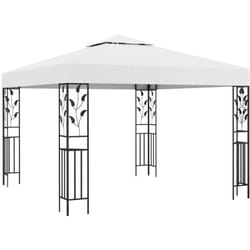 Vidaxl - Tonnelle 3x3 m Blanc 180 g/m²