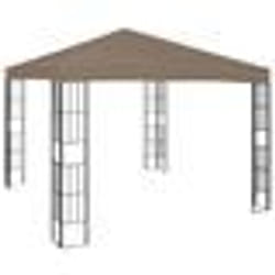 vidaXL Belvédère 3x3 m Taupe - TU