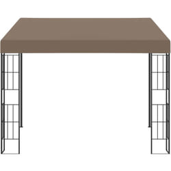 vidaXL Belvédère mural 3x3 m Taupe Tissu
