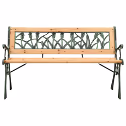 VidaXL 312031 banc de jardin Bois, Fer, Polyvinyl chloride (PVC)