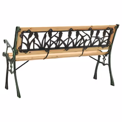 VidaXL 312031 banc de jardin Bois, Fer, Polyvinyl chloride (PVC) - Vue supplémentaire 4
