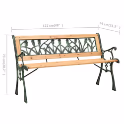 VidaXL 312031 banc de jardin Bois, Fer, Polyvinyl chloride (PVC) - Vue supplémentaire 6