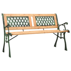 VidaXL 312033 banc de jardin Bois, Fer, Polyvinyl chloride (PVC)