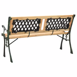 VidaXL 312033 banc de jardin Bois, Fer, Polyvinyl chloride (PVC) - Vue supplémentaire 4