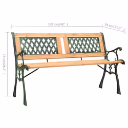 VidaXL 312033 banc de jardin Bois, Fer, Polyvinyl chloride (PVC) - Vue supplémentaire 6