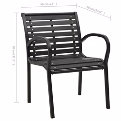 VidaXL 312034 chaise d'extérieur Terrace Plastique, Acier Noir - Vue supplémentaire 7