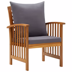VidaXL 310258 chaise d'extérieur Terrace Siège rembourré Bois d'acacia Gris
