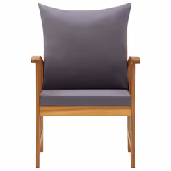 VidaXL 310258 chaise d'extérieur Terrace Siège rembourré Bois d'acacia Gris
