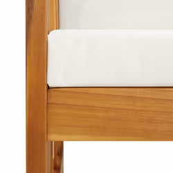 VidaXL 310267 chaise d'extérieur Terrace Siège rembourré Bois d'acacia Crème, Blanc - Vue supplémentaire 6