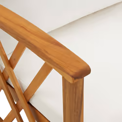 VidaXL 310267 chaise d'extérieur Terrace Siège rembourré Bois d'acacia Crème, Blanc - Vue supplémentaire 7