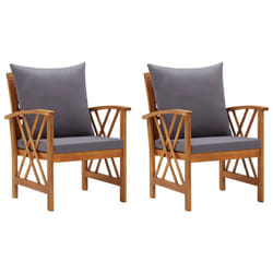 VidaXL 310268 chaise d'extérieur Terrace Siège rembourré Bois d'acacia Gris