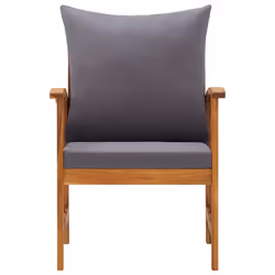 VidaXL 310268 chaise d'extérieur Terrace Siège rembourré Bois d'acacia Gris