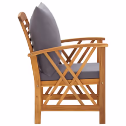 VidaXL 310268 chaise d'extérieur Terrace Siège rembourré Bois d'acacia Gris - Vue supplémentaire 4