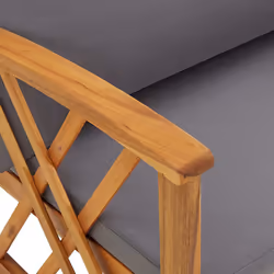 VidaXL 310268 chaise d'extérieur Terrace Siège rembourré Bois d'acacia Gris - Vue supplémentaire 7