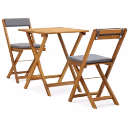 Cet ensemble de bistro simple en bois est un complément pratique et décoratif à votre jardin, balcon ou patio. Cet ensemble d ...
