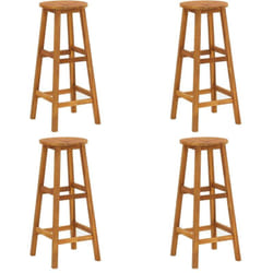 Vidaxl - Tabourets de bar lot de 4 bois d'acacia solide