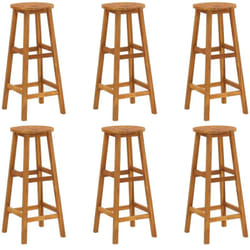 Vidaxl - Tabourets de bar lot de 6 bois d'acacia solide