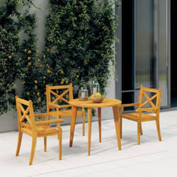 Vidaxl - Chaises à manger d'extérieur lot de 3 Bois d'acacia massif