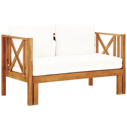Vidaxl - Banc de jardin 2 places et coussins 122 cm Bois d'acacia massif