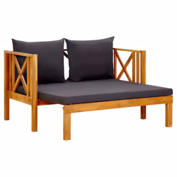VidaXL 310308 banc de jardin Bois d'acacia, Tissu, Polyester