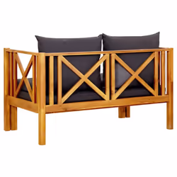 VidaXL 310308 banc de jardin Bois d'acacia, Tissu, Polyester - Vue supplémentaire 5