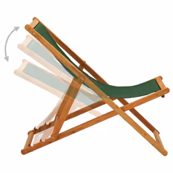 VidaXL 310315 chaise d'extérieur Terrace Siège rembourré Eucalyptus, Polyester Vert