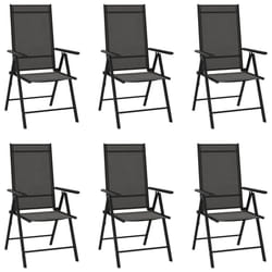VidaXL 312179 chaise d'extérieur Terrace Aluminium, Textile Noir