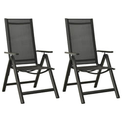 VidaXL 312188 chaise d'extérieur Terrace Aluminium, Textile Noir