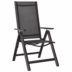 VidaXL 312188 chaise d'extérieur Terrace Aluminium, Textile Noir