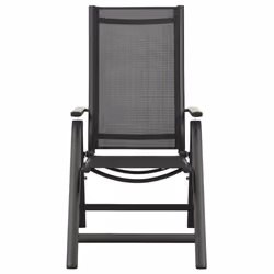 VidaXL 312188 chaise d'extérieur Terrace Aluminium, Textile Noir