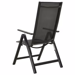 VidaXL 312188 chaise d'extérieur Terrace Aluminium, Textile Noir - Vue supplémentaire 4