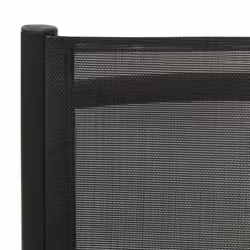 VidaXL 312188 chaise d'extérieur Terrace Aluminium, Textile Noir - Vue supplémentaire 8