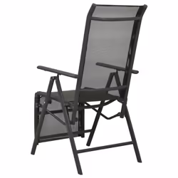 VidaXL 312195 chaise d'extérieur Terrace Aluminium Noir - Vue supplémentaire 5