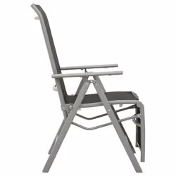 VidaXL 312197 chaise d'extérieur Terrace Aluminium Noir, Argent