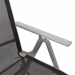 VidaXL 312197 chaise d'extérieur Terrace Aluminium Noir, Argent - Vue supplémentaire 6