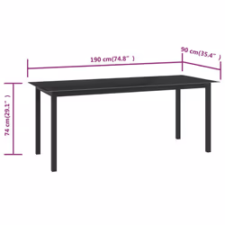 VidaXL 312202 table de jardin Noir - Vue supplémentaire 5