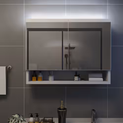 VidaXL 323604 miroir de salle de bain et armoire de rangement pour évier