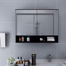 VidaXL 323605 miroir de salle de bain et armoire de rangement pour évier