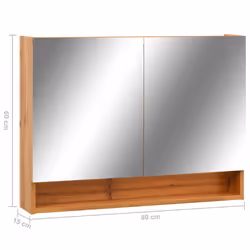 VidaXL 323606 miroir de salle de bain et armoire de rangement pour évier - Vue supplémentaire 8