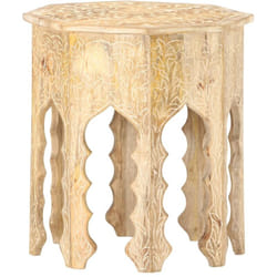 Table D'Appoint Ø48 Cm Bois De Manguier Massif Vidaxl